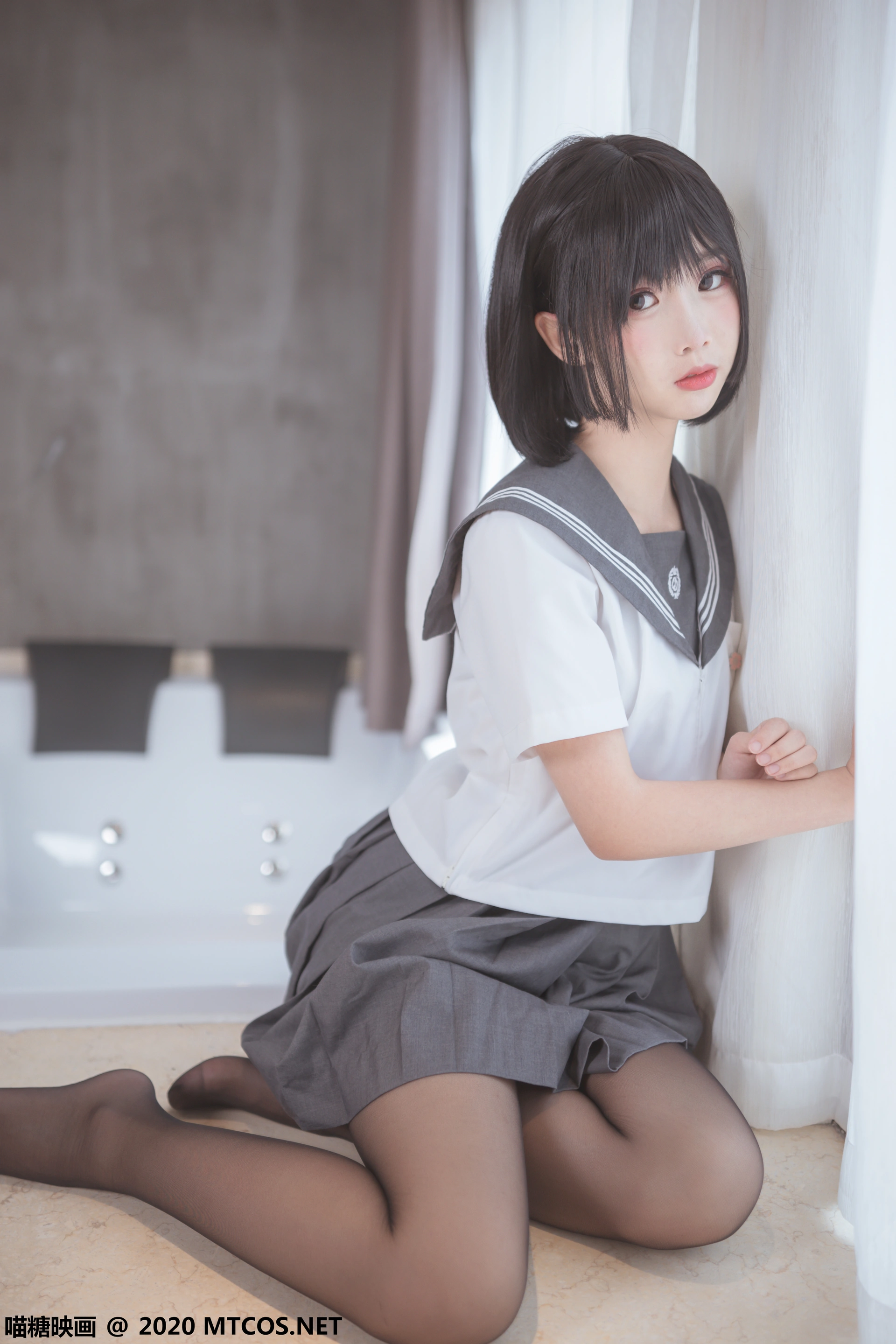 喵糖映画 - JKL.017 黑丝JK制服 2