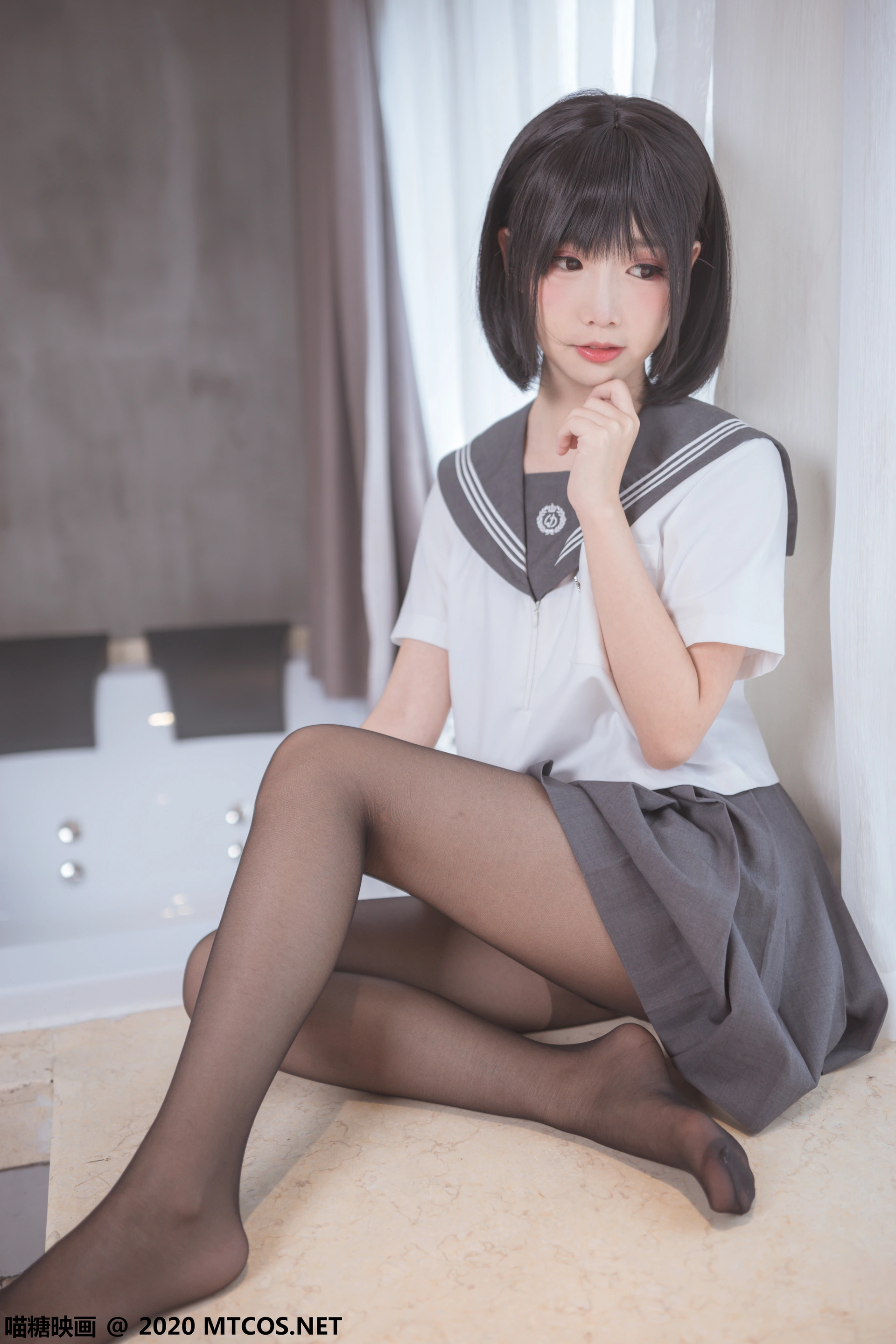 喵糖映画 - JKL.017 黑丝JK制服 3